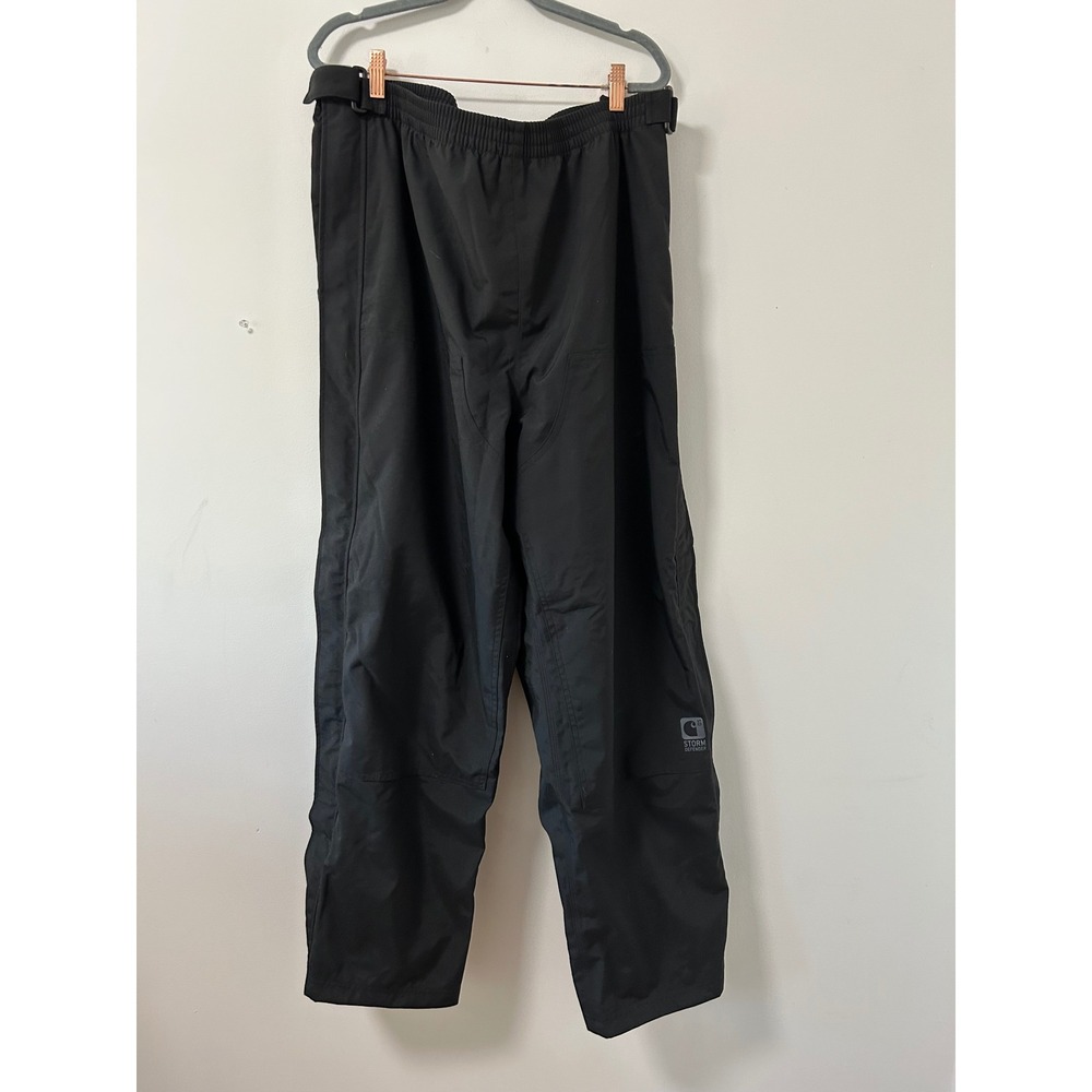 Carhartt Storm Defender Rain Pants Mens XL Black Gorpcore Waterproof Like New